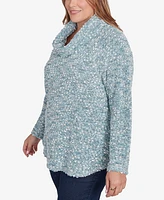 Ruby Rd. Plus Size Cowl Neck Cozy Boucle Knit Top