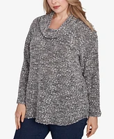 Ruby Rd. Plus Cowl Neck Cozy Boucle Knit Top