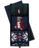 Polo Ralph Lauren Men's 3-Pk. Arctic Holiday Bear Socks