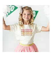 Sweet Wink Toddler Girls Grateful Thanksgiving Short Sleeve T-Shirt