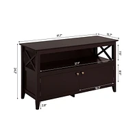 Yaheetech Improved Quality Tv Stand with 2 Storage Doors