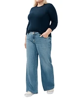 Silver Jeans Co. Plus Suki Mid Rise Curvy Fit Wide Leg