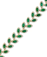 Effy Emerald (10-4/5 ct. t.w.) and Diamond (2-1/2 ct. t.w.) Tennis Bracelet in 14k Gold