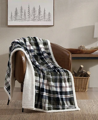 Eddie Bauer Trailhead Plaid Ultra Soft Plush Throw, 60" X 50"