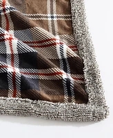 Eddie Bauer Parkwood Plaid Plush Throw, 70" X 50"