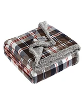 Eddie Bauer Parkwood Plaid Plush Throw, 70" X 50"