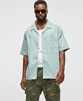 Mode of One Men's Textured Short-Sleeve Button-Front Shirt, Exclusively at Macy's