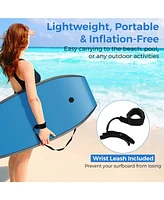 Costway 33" Lightweight Body Board with Eps Core Xpe Deck Hdpe Bottom Crescent Tail