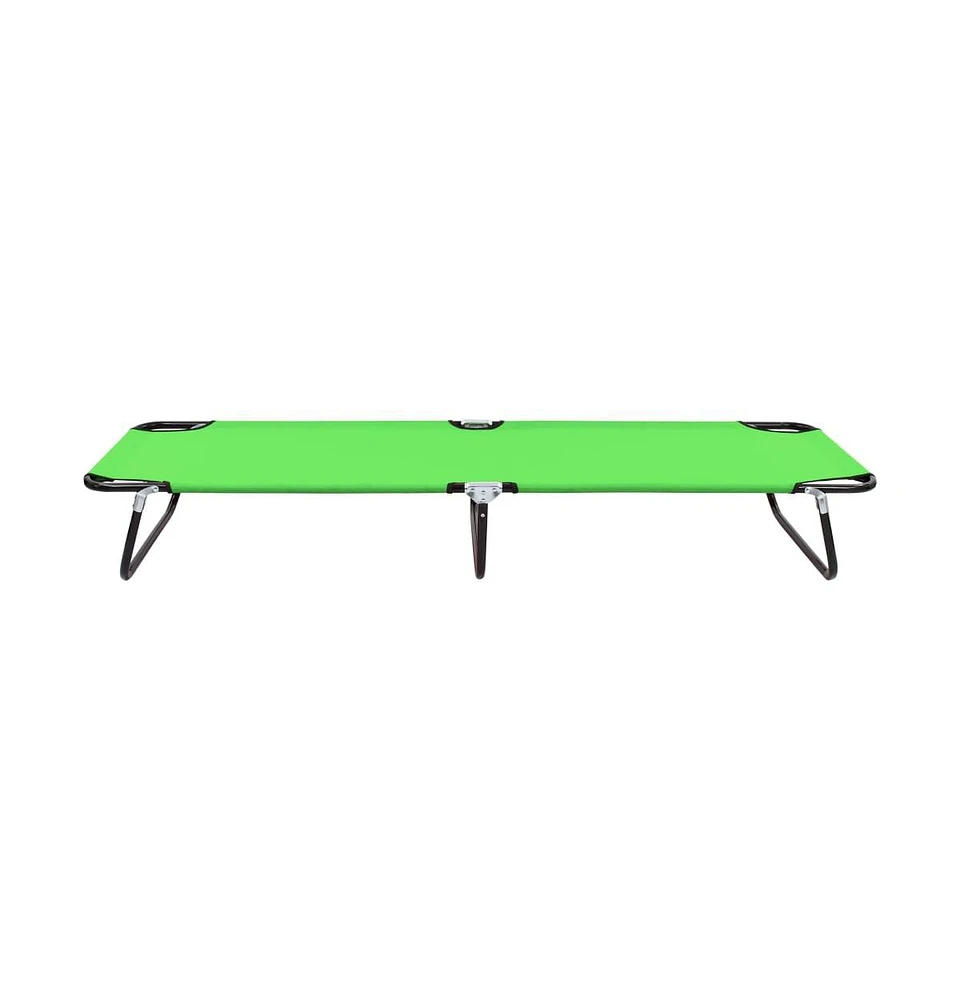 vidaXL Folding Sun Lounger Steel