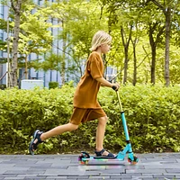 GoLume Kids Kick Scooter Light Up Wheels & Deck Ages 5 | Blue