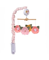 Lambs & Ivy Little Garden Felt Flowers Musical Baby Crib Mobile Soother Toy