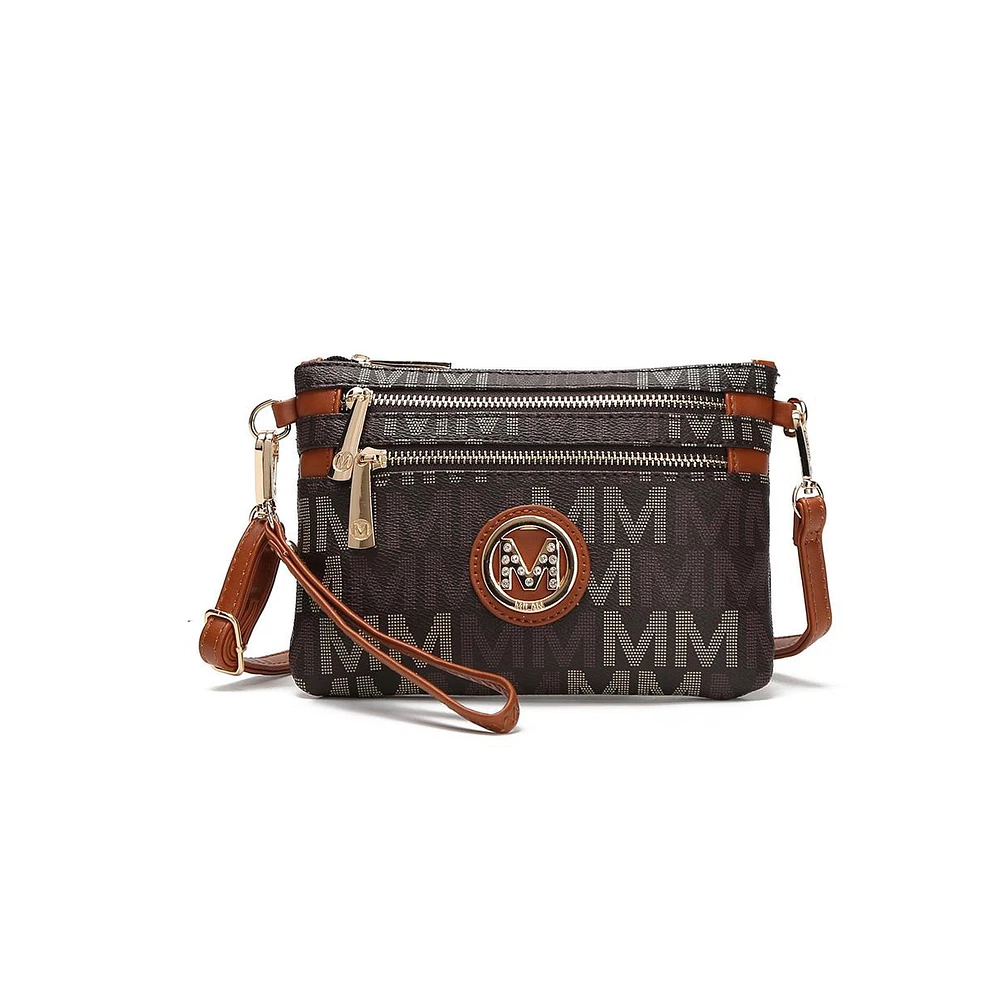 Mkf Collection Helen Milan “M” Signature Crossbody Wristlet by Mia K