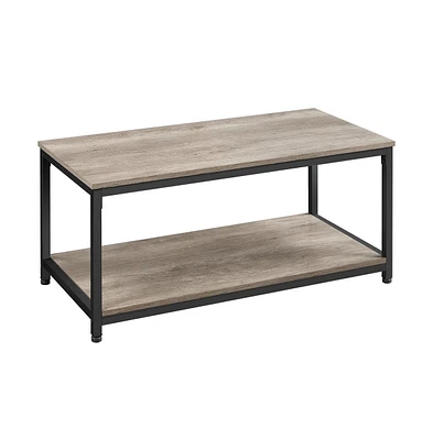 Yaheetech Industrial Coffee Table with Storage Shelf