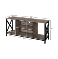 Yaheetech Tv Stand For 65-Inch Tv, 55-Inch Wide Tv Console Table with Storage