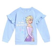 Frozen Girls Disney Minnie Mouse Princess Fleece Sweatshirt and Leggings Outfit Set