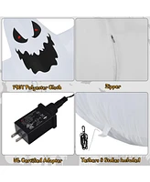 Costway Inflatable Halloween Blow Up Ghost Decoration w/ Built-in Led Light