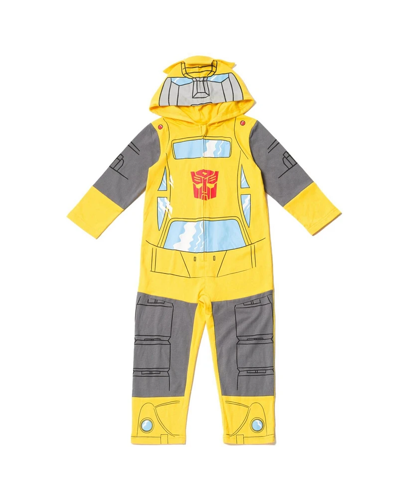 Transformers Toddler Boys Bumblebee Optimus Prime Zip Up Costume Coverall