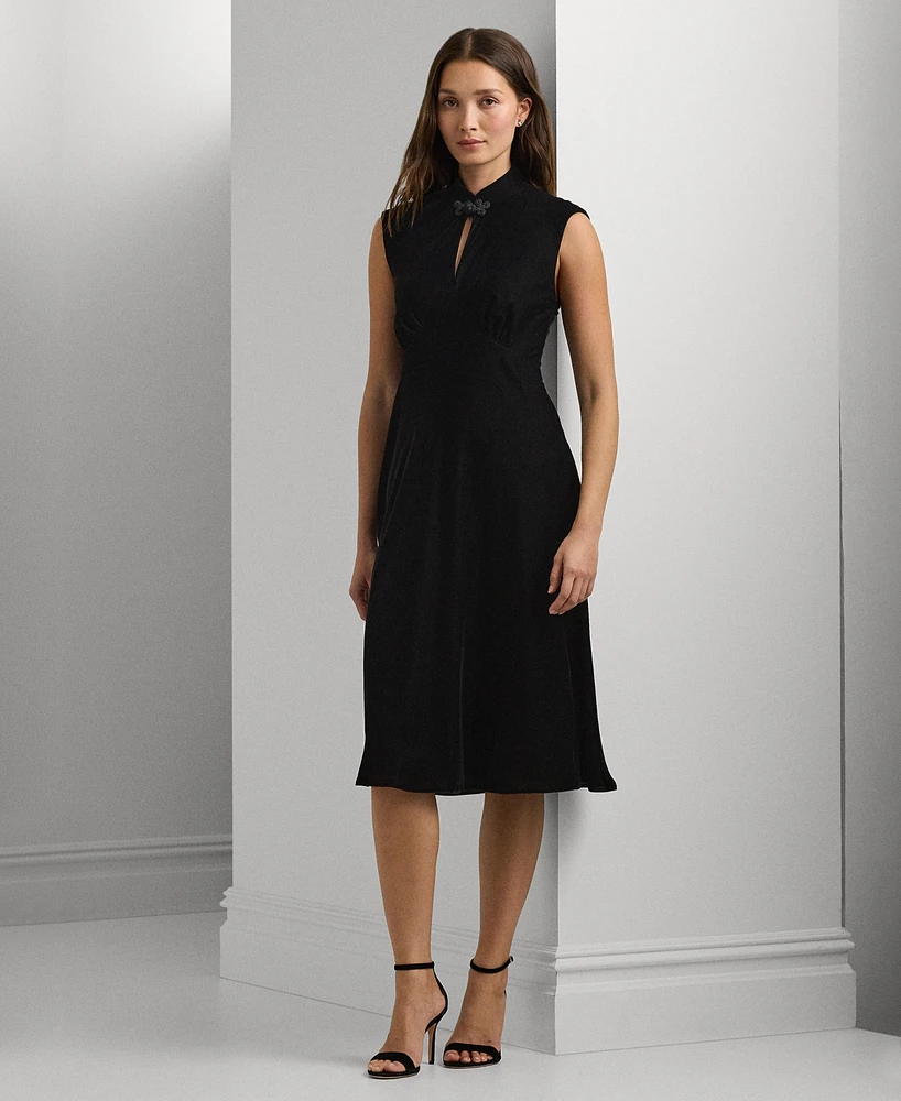 Lauren Ralph Lauren Women's Velvet Cap-Sleeve Dress
