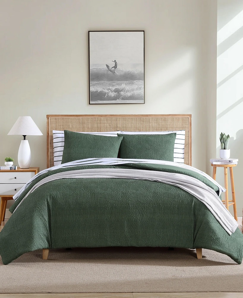Nautica Point Harbor Embossed 3- Pc. Comforter Set, Full/Queen