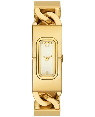 Tory Burch Women's The T Watch Gold-Tone Stainless Steel Link Bracelet Watch 40mm