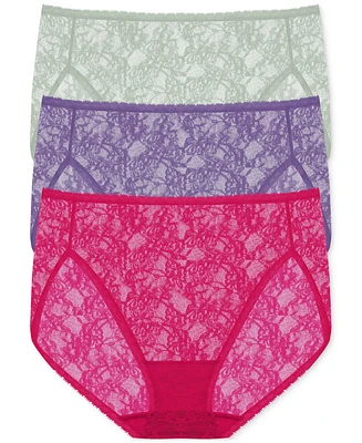 Natori Women's Bliss Allure One Lace French Cut 3-Pack Panty 772303MP