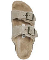 Birkenstock Women's Arizona Shearling Suede Leather Sandals from Finish Line