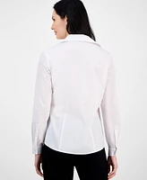 Anne Klein Women's Button-Front Long-Sleeve Shirt