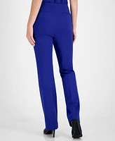 Bar Iii Women's Compressor Fly-Front Flare-Leg Pants, Created for Macy's