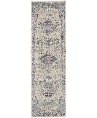 Nourison Home Vintage Kashan VKA07 2'4"x8' Runner Area Rug