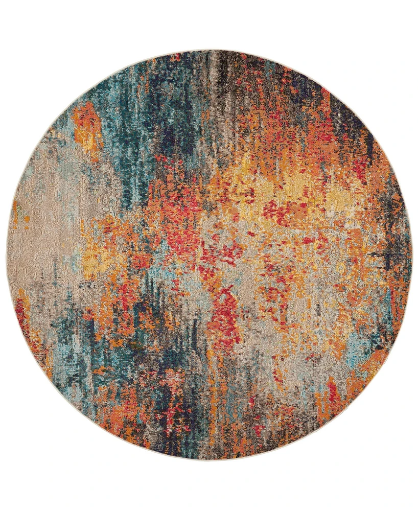 Nourison Home Celestial CES15 7'10"x7'10" Round Area Rug