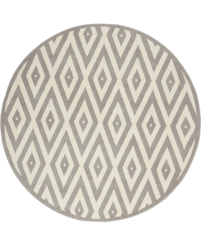 Nourison Home Grafix GRF18 5'3"x5'3" Round Area Rug