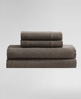 Calvin Klein Melange Cotton Flannel 4 Piece Sheet Set