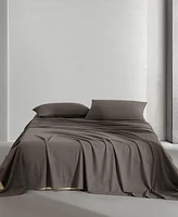 Calvin Klein Melange Cotton Flannel 4 Piece Sheet Set