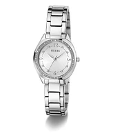 Guess Women's Analog Silver-Tone Stainless Steel Watch 30mm