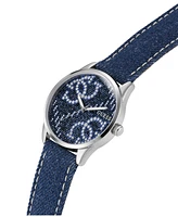 Guess Women's Analog Blue Denim Watch 36mm