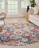 Nourison Home Grafix GRF31 5'3"x5'3" Round Area Rug