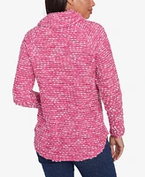 Ruby Rd. Petite Cowl Neck Cozy Boucle Knit Top