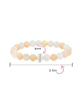 Bling Jewelry Matte Pink Aventurine 8MM Bead Stackable Stretch Bracelet