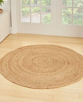 Nourison Home Natural Jute NJT03 5'x5' Round Area Rug