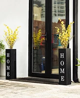 Glitzhome 30"H Double Side Boxed Welcome Home Porch Sign