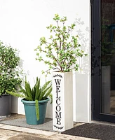 Glitzhome 30"H Double Side Boxed Welcome Porch Sign