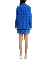 French Connection Women's Azzura Long-Sleeve Tweed Blazer