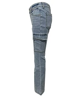 Imperial Star Girls Cargo Flare Denim Jean