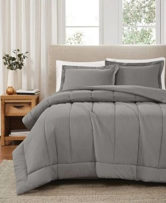 Brooklyn Loom Solid Cotton Percale Comforter Sets