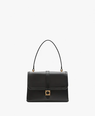 Mango Women's Flap Leather Bag