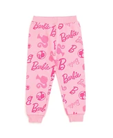 Barbie Little Girls Fleece Sweatshirt and Jogger Pants Outfit Set