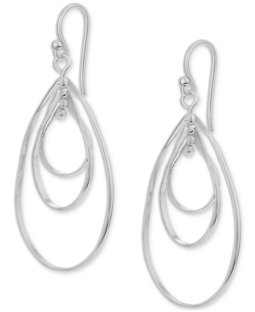 Giani Bernini Triple Teardrop Orbital Drop Earrings in Sterling Silver, Created for Macy's