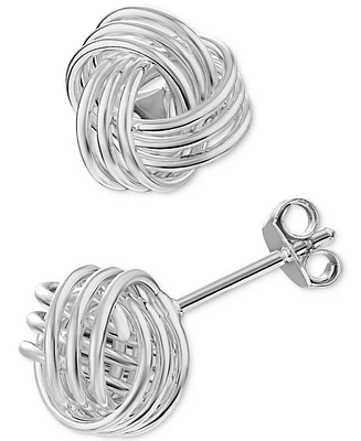 Giani Bernini Love Knot Stud Earrings in Sterling Silver, Created for Macy's