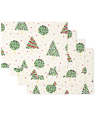 Kate Spade New York Holiday Confetti Placemat 13" x 19", Set of 4