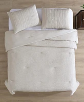 Kenneth Cole New York Serenity Wavy Lines Embossed -Pc. Comforter Set